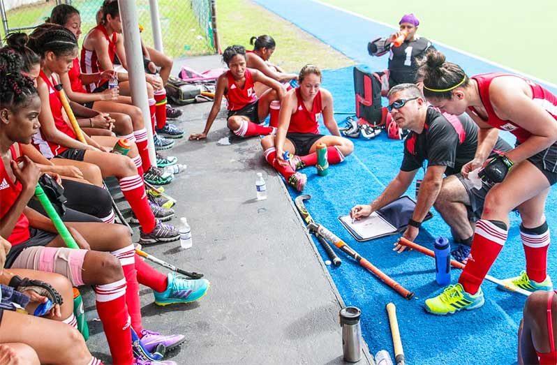 National Women’s head coach Phillip Fernandes in action with his squad