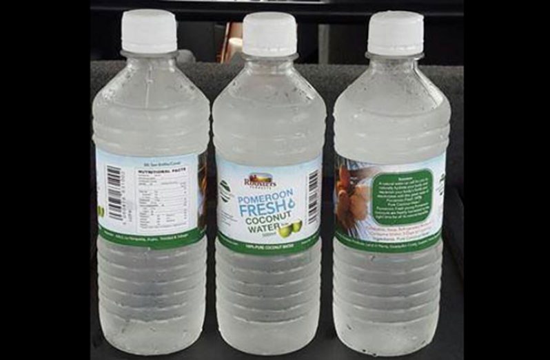 Coconut water bottled in Guyana