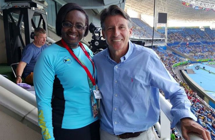 Rosamunde Carey President of the BAAA, with IAAF President Sebastien Coe, believes 2019 will be the last year of the IAAF World relays for the Bahamas, at least for now.