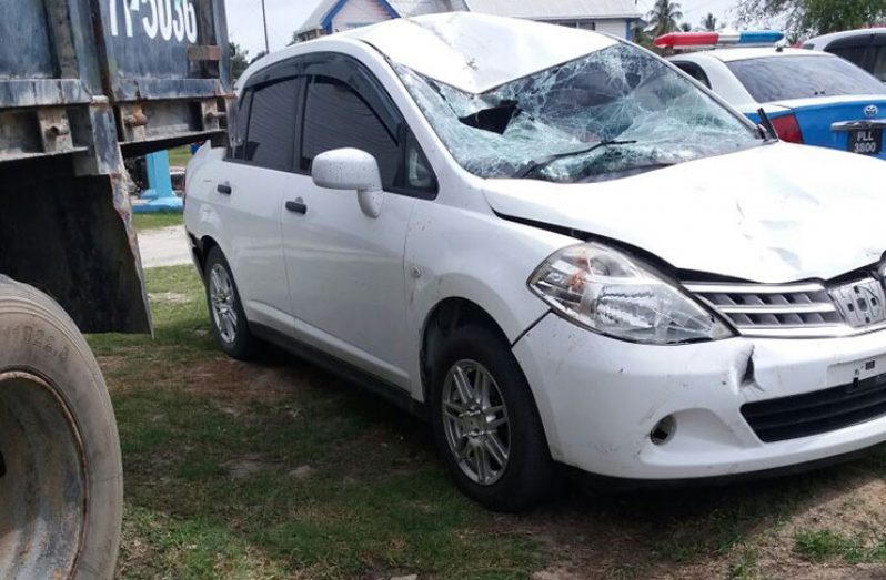 The motor car that was involved in the accident