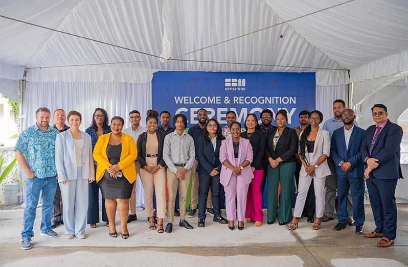 The second cohort and third incoming batch of Graduate Engineers along with the General Manager and representatives from SBM Offshore Guyana.