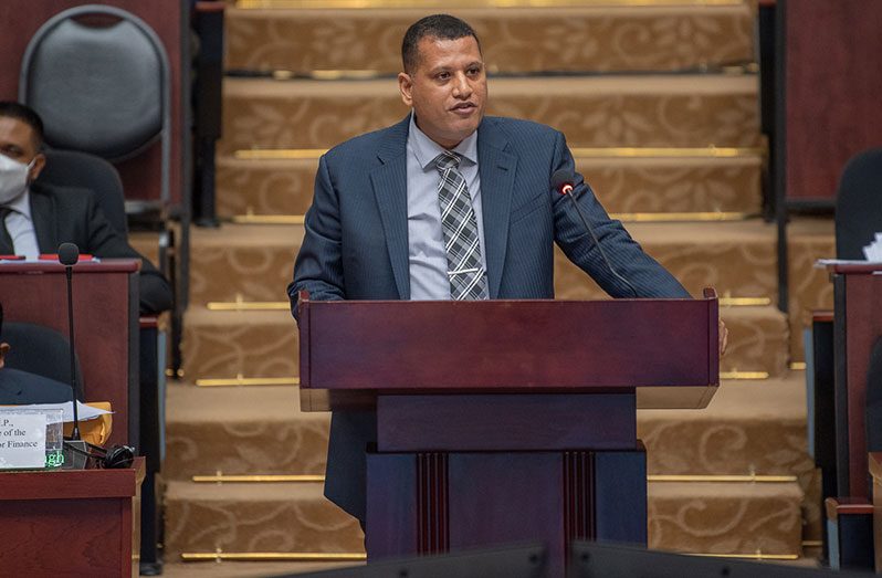 Minister of Housing and Water, Collin Croal, during his budget presentation Friday