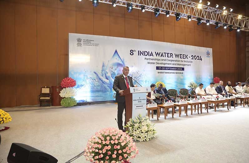 Minister of Housing and Water, Collin Croal, is leading Guyana's delegation at the 8th India Water Week-2024