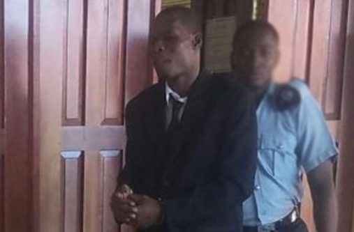 Collin Allen as he walked out of the courtroom of Justice Navindra Singh