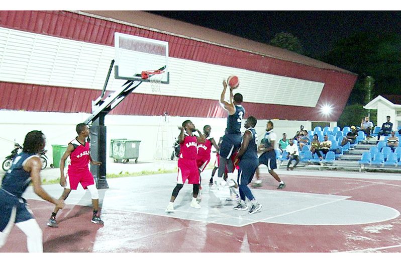 Bounty Colt's Shelroy Thomas going for a bucket against Eagles