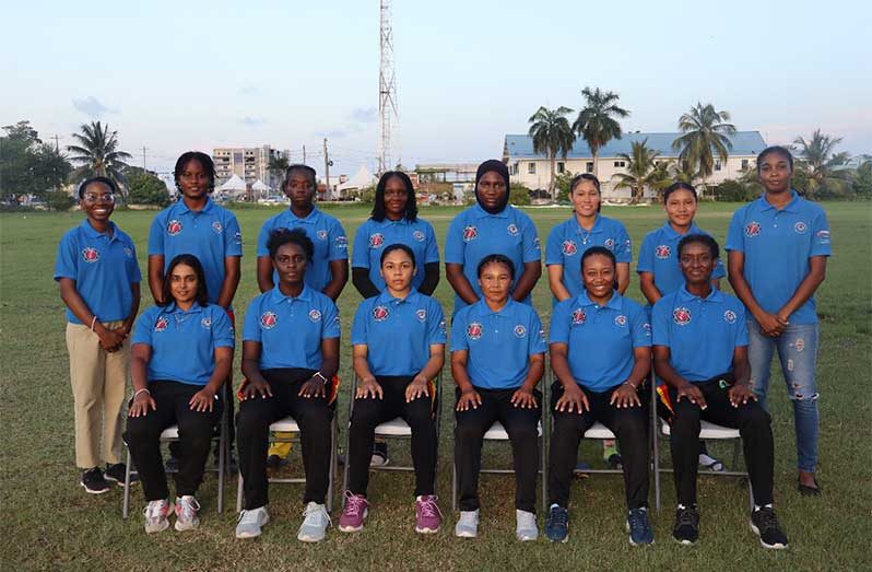 Combined Forces and Precision Sports take a group photo at Malteenoes. Missing are Danellie Manns, Analesia D’;Aguiar and Shonette Belgrave from this  (Sean Devers photo)