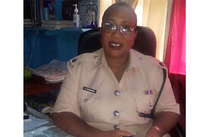 G Division Commander, Cristal Robinson in her new office at Anna Regina