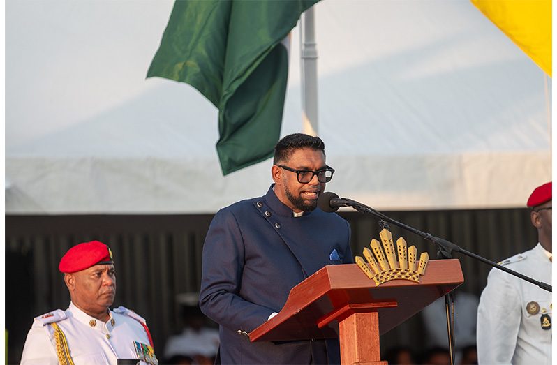 Commander in Chief  of the Armed Forces President Dr. Irfaan Ali