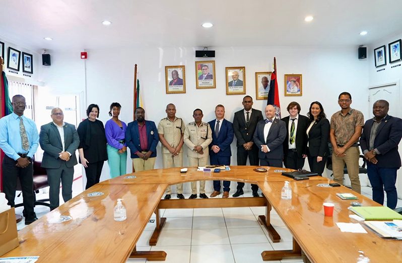 Commissioner of Police (ag), Mr. Clifton Hicken, and members of his Executive Leadership Team (ELT), on Tuesday, met with US Embassy officials, on enhancing local security measures