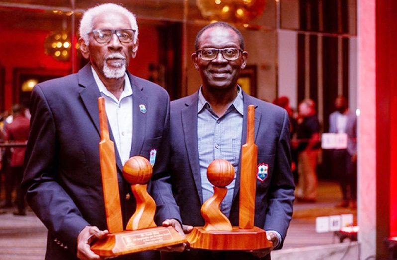 BCA president Conde Riley (left), and Enoch Lewis, President of Leeward Island Cricket Board