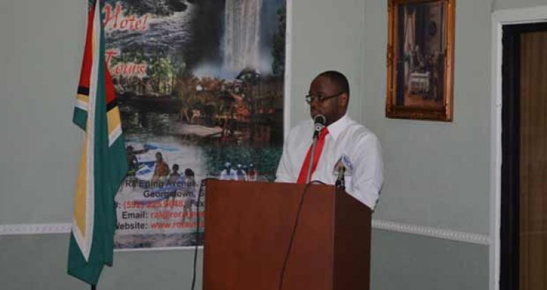 Legal Adviser of the Environmental Protection Agency, Richard Layne giving a presentation on the legal aspects of the regulation