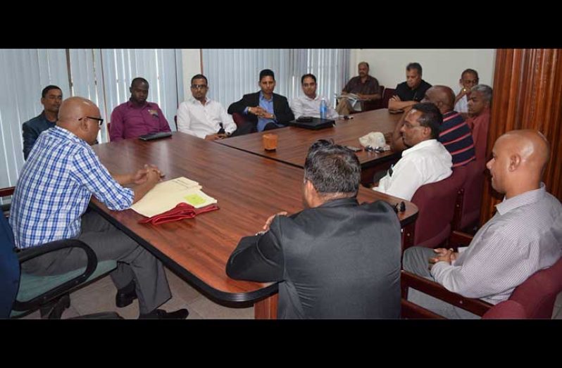 Opposition Leader Bharrat Jagdeo speaks with stakeholders on Monday