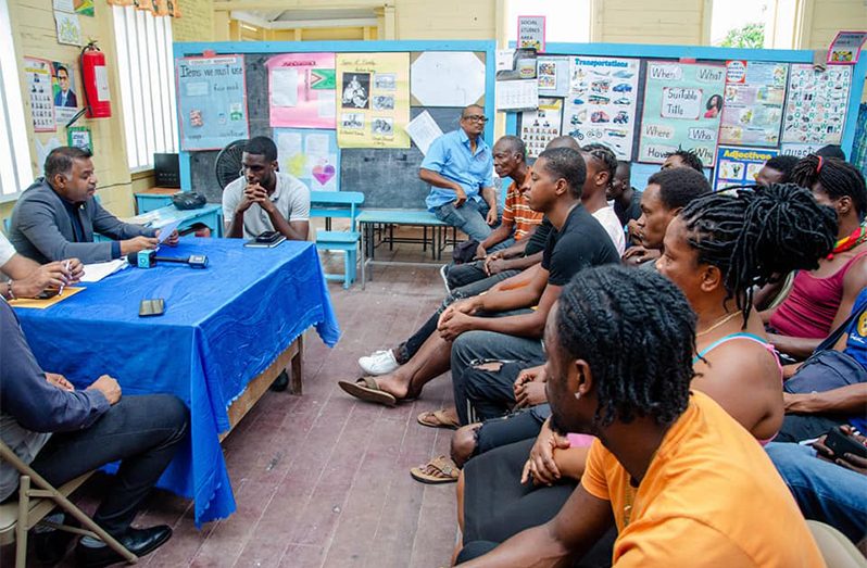 Five persons residing in the community of Agricola, East Bank Demerara, were on Friday awarded some $23.2 million in contracts to execute drainage works in the community (DPI)