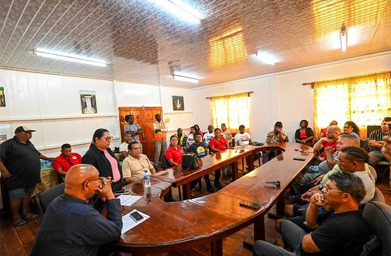 Minister of Public Works, Bishop Juan Edghill, who was accompanied by Minister of Amerindian Affairs, Pauline Sukhai, at the signing ceremony, held in Mahdia where they reminded contractors of their responsibility to deliver high-quality work within agreed timelines