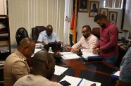 Minister of Home Affairs, Robeson Benn; Permanent Secretary, Andre Ally, along with GPF Finance Officer, Superintendent Bharrat Persaud, and a team of engineers from the Projects Department, underscored the collaborative effort behind the strategic investments