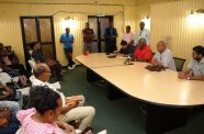 Prime Minister Brigadier (Ret’d) Mark Phillips and Minister of Public Works Bishop Juan Edghill presiding over the signing ceremony (Ministry of Public Works photo)