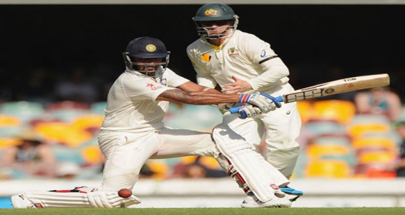 India’s Murali Vijay converted his fifty into a century and held his team’s innings together. (Getty Images)