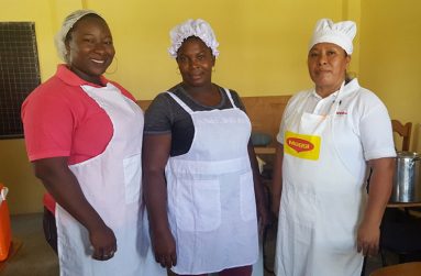 The three ladies (left to right) Munirah Reedon, Gail Wong and Shunnell Mcintosh