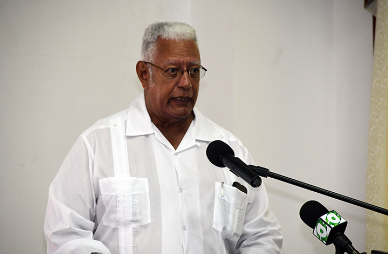 Minister of Agriculture, Noel Holder (Adrian Narine photo)