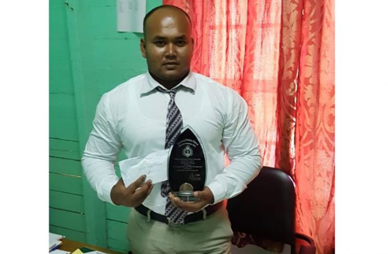 Lance Corporal Clain Dhanraj with his prizes