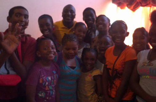 some of the children that are involved in Simone Dowding’s annual Children’s Drama Workshop