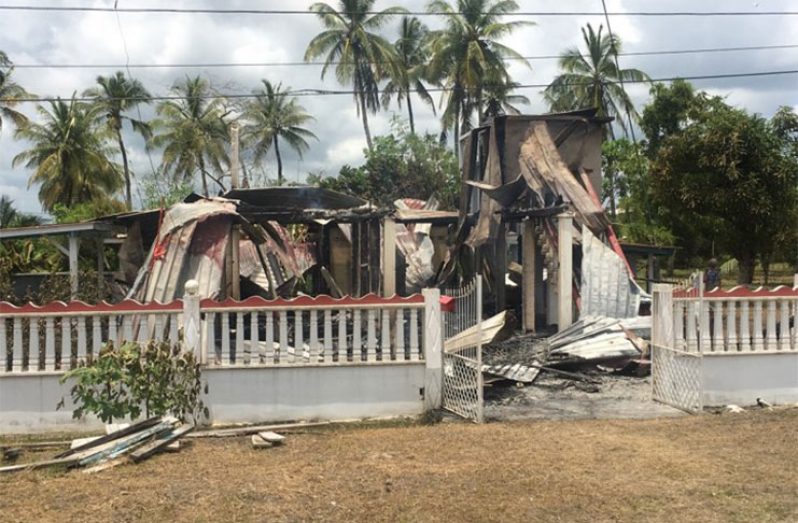 What’s left of Rajpaul’s house after the fire