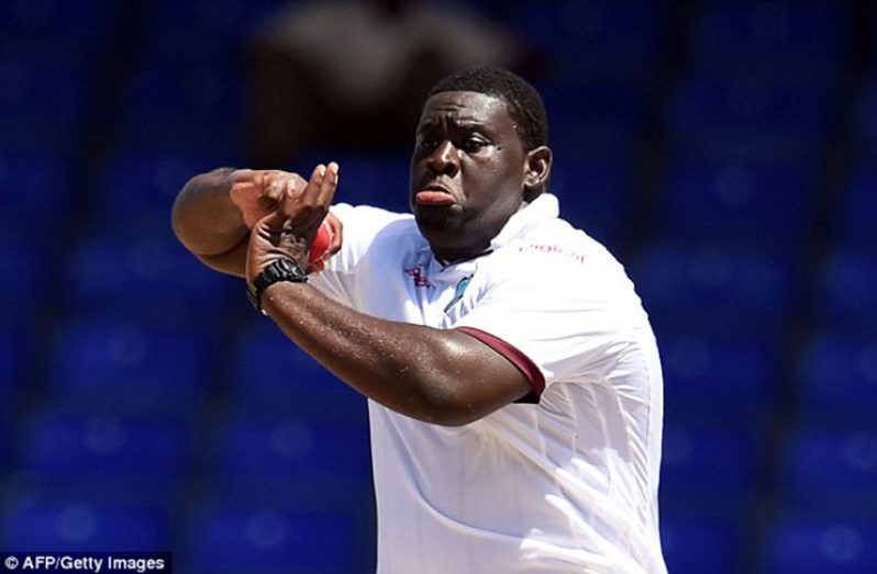 Off-spinner Rahkeem Cornwall grabs his 11th five-wicket haul.