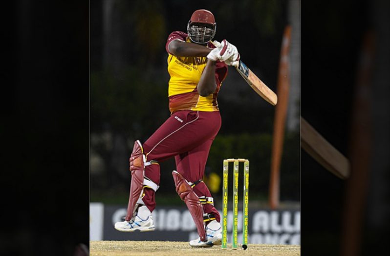 Rahkeem Cornwall was in devastating form scoring an unbeaten century against the USA