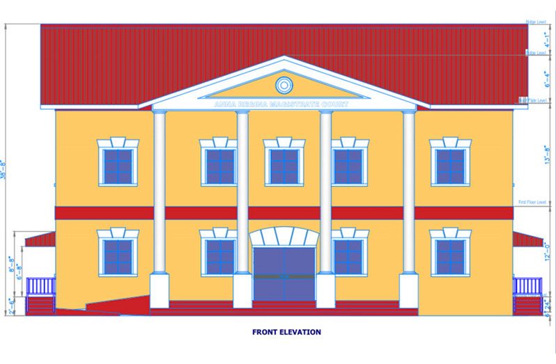 An artist impression of the design plan for the Anna Regina Magistrate’s Court