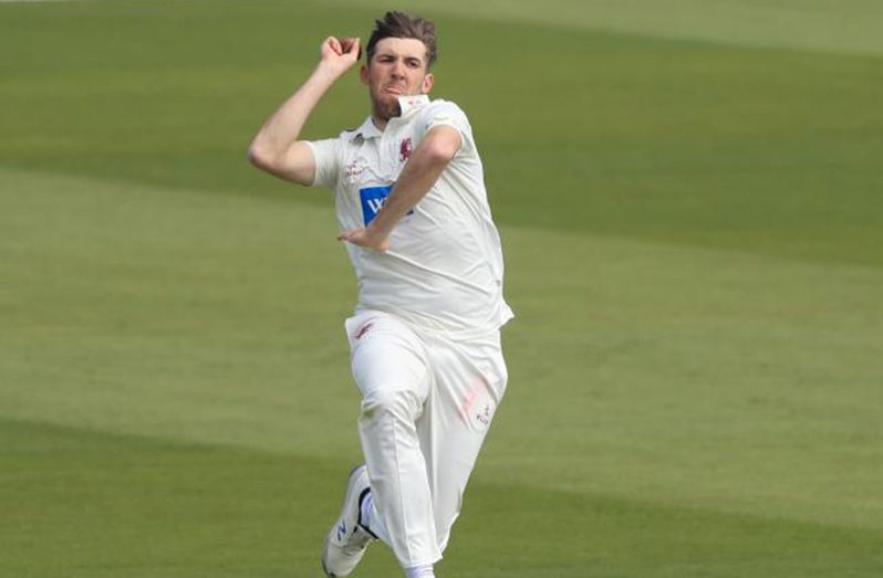 Somerset’s Craig Overton has been in superb form topping the wicket –taking charts with 32 wickets at 13.96.