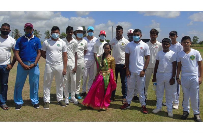 Some of the players of the Essequibo Eagles cricket team