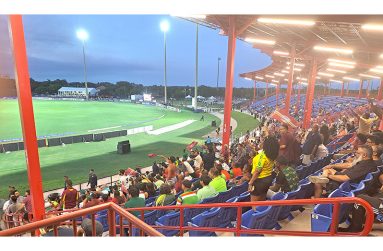 The West Indies had plenty of crowd support in North America on Saturday night (Sean Devers photo)