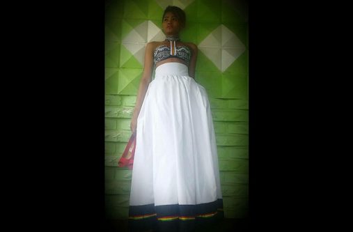 Crystal in one of her creations