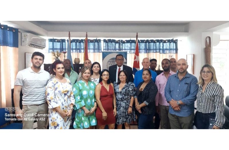 Officials of the 25 MIPYMES with Ambassador Halim Majeed (centre in dark suit)