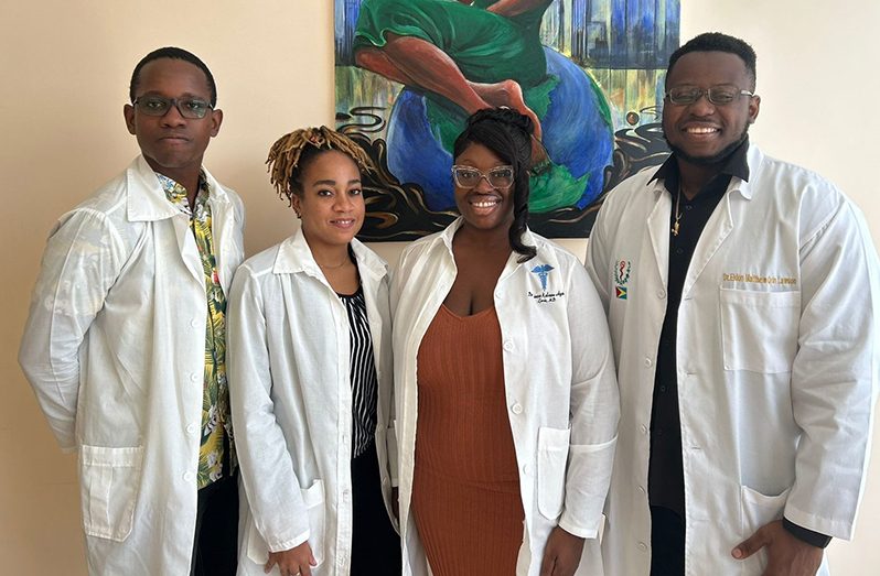 Left to right: Dr. Shemar Rock, Dr. Raina Rogers, Dr. Kiaza Lewis and Dr. Eldon Lawson.