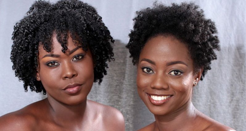 Tamika Henry and Denisha Victor, the coordinators of Culrfest Guyana Natural Hair Expo