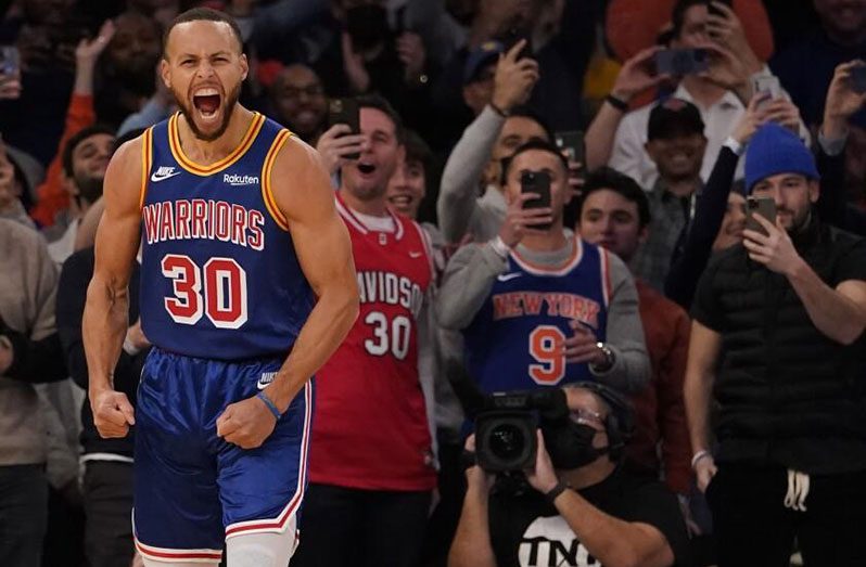 Steph Curry after breaking the three-point record