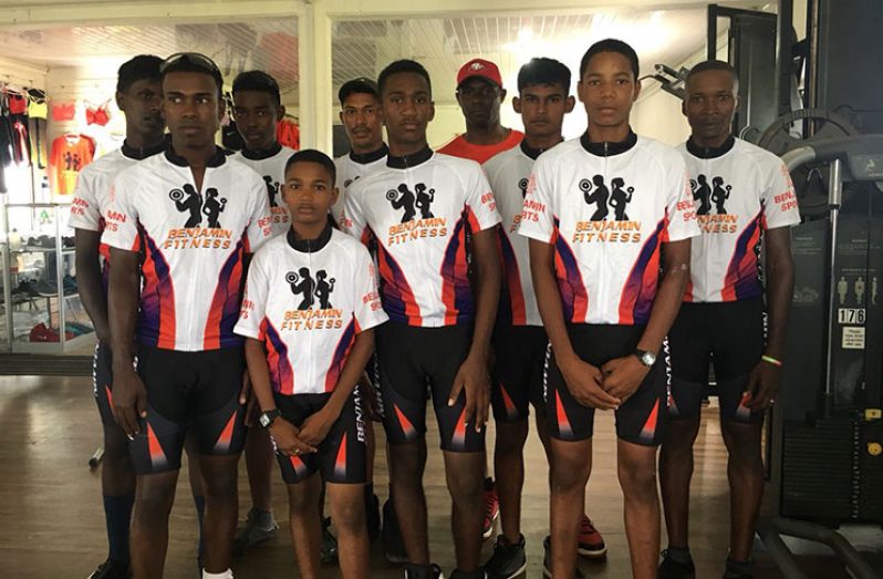 FACC cyclists strike a pose in their new uniforms.