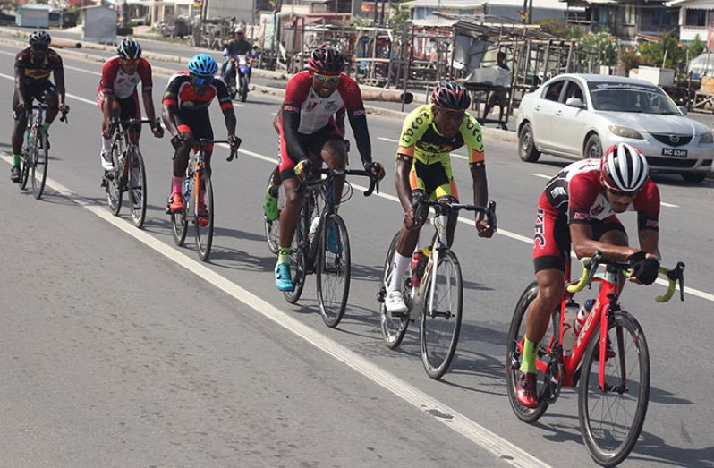 Cyclists are seen battling during the East Coast leg of the event last year.
