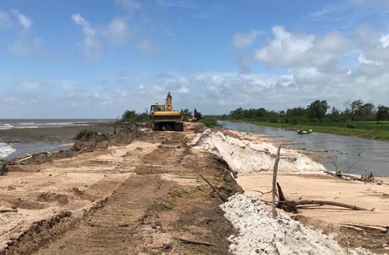 Ongoing emergency works to secure vulnerable stretches
