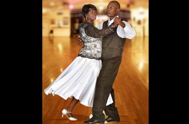 Andrea Edwards and Kenrick Calder demonstrate their fancy footwork   (Photo by Samuel Maughn)