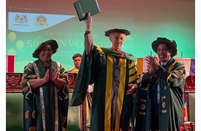 Guyanese musician Dave Martins was  bestowed an Honorary Doctorate of Letters degree from the University of Guyana