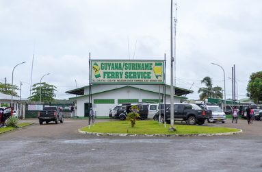 The Guyana/Suriname Ferry Stelling at Moleson Creek.