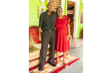 The elderly couple