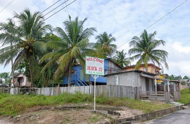 The entrance and signage to the village