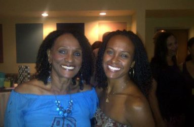 Saran with her mother Hyacinth Massay-Thomas in loving embrace