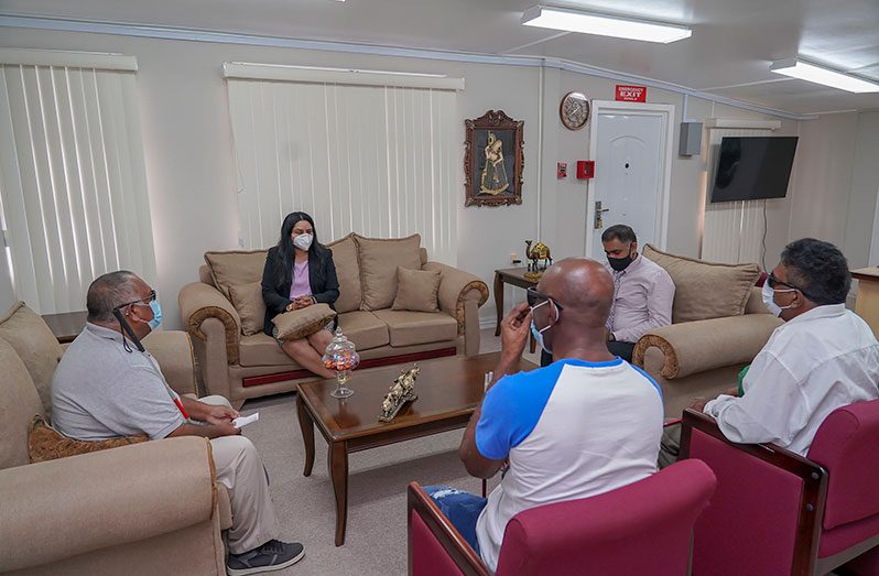 Minister of Human Services and Social Security, Dr. Vindhya Persaud, meeting with members of the Disabled People’s Network, on Wednesday