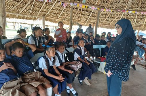 DPP Shalimar Ali-Hack and Regional Police Commander #9 Senior Superintendent Raphael Rose engaged with students and residents of Region Nine during a three-day workshop