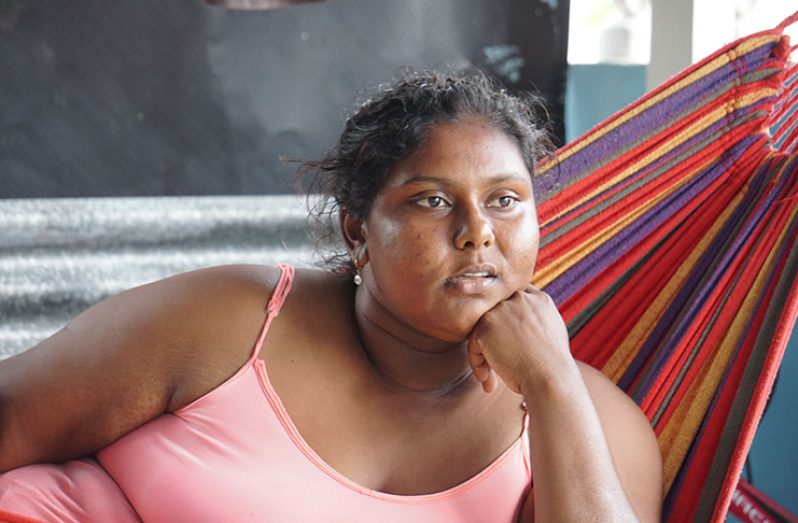 Diane Basdeo relaxing in her hammock (Carl Croker photos)