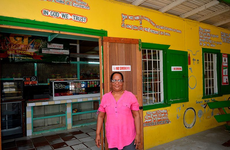 Indra Sullivan at her once-thriving business place.